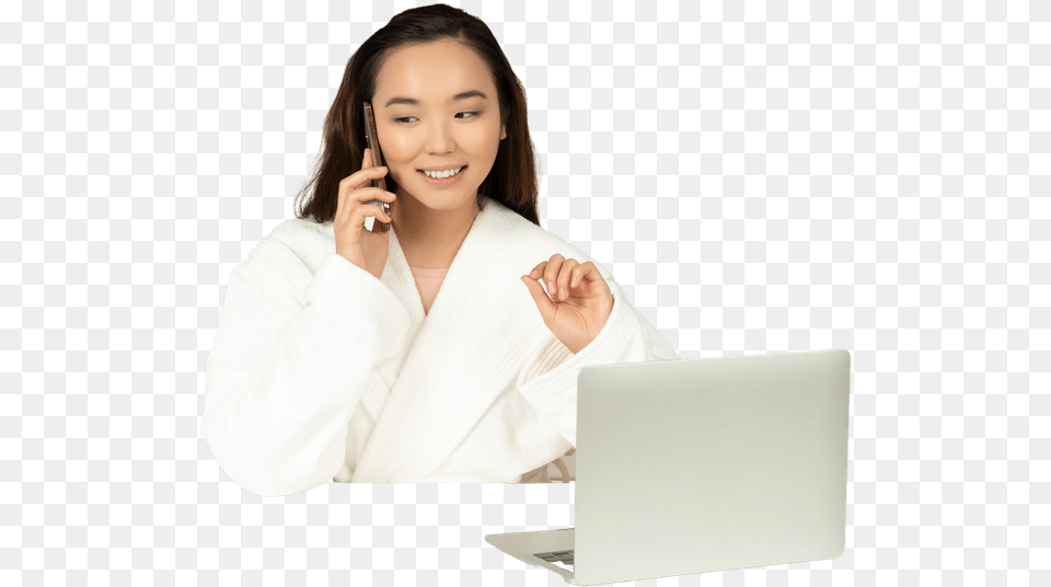 Girl, Adult, Person, Pc, Laptop Png Image
