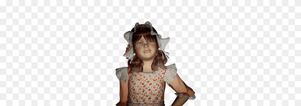 Girl Bonnet, Clothing, Hat, Person Png Image