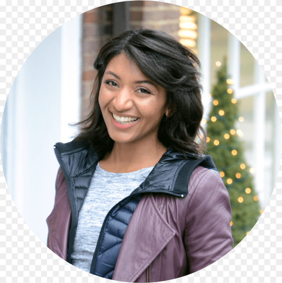 Girl, Head, Person, Jacket, Happy Free Png