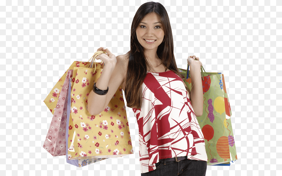 Girl, Bag, Person, Shopping, Adult Free Png Download