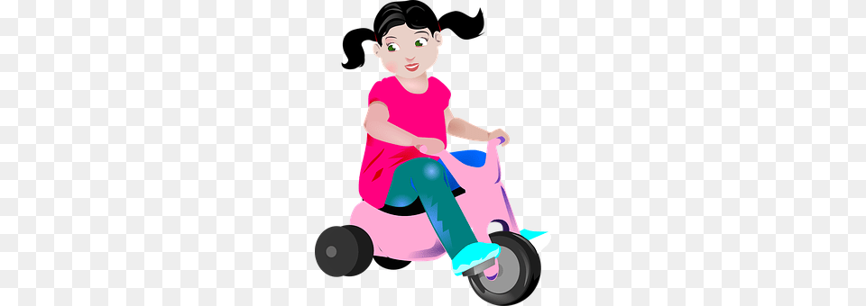 Girl Baby, Person, Transportation, Tricycle Png Image