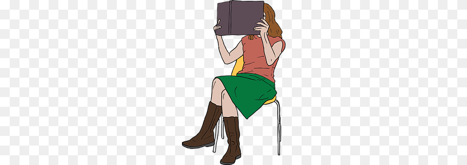 Girl Person, Reading, Adult, Female Free Png Download