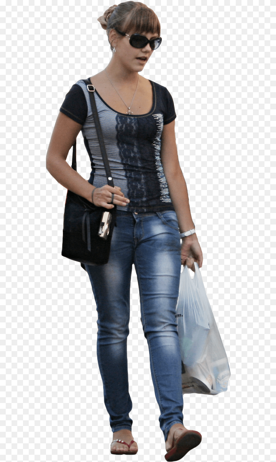 Girl, Accessories, Pants, Jeans, Handbag Png