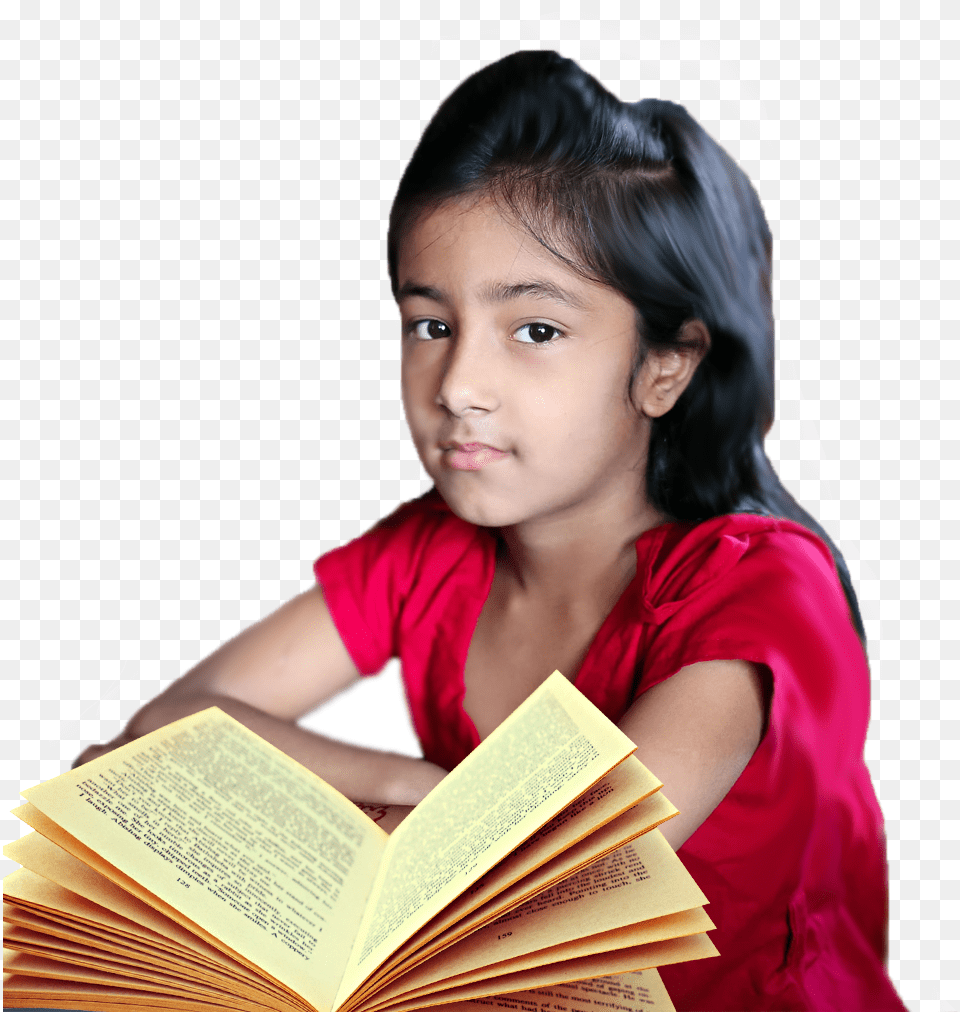 Girl, Book, Publication, Portrait, Photography Free Png Download
