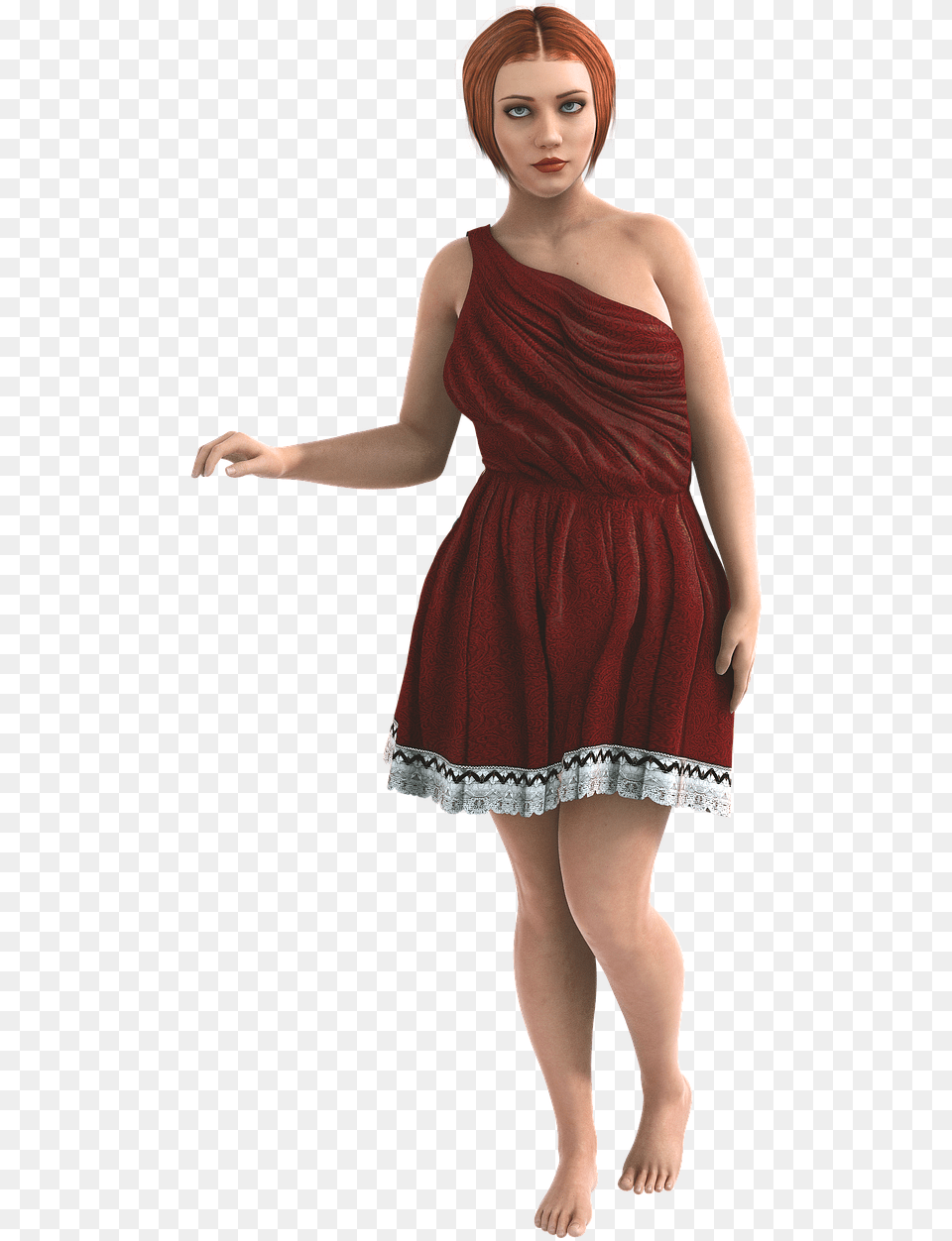 Girl 3d Render Picture Transparent Background Transparent People, Clothing, Dress, Evening Dress, Formal Wear Png