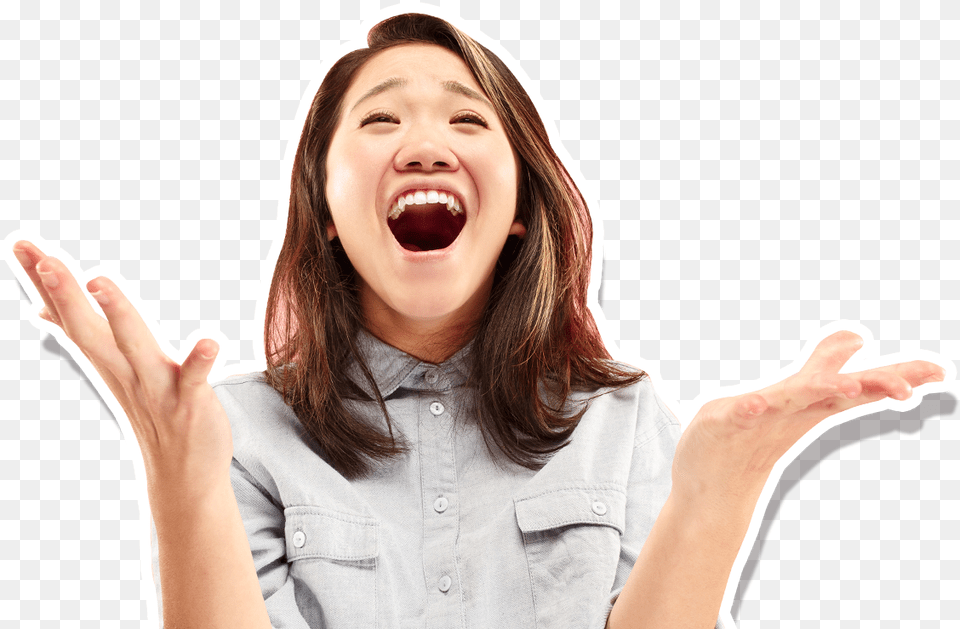 Girl, Face, Happy, Head, Laughing Free Png