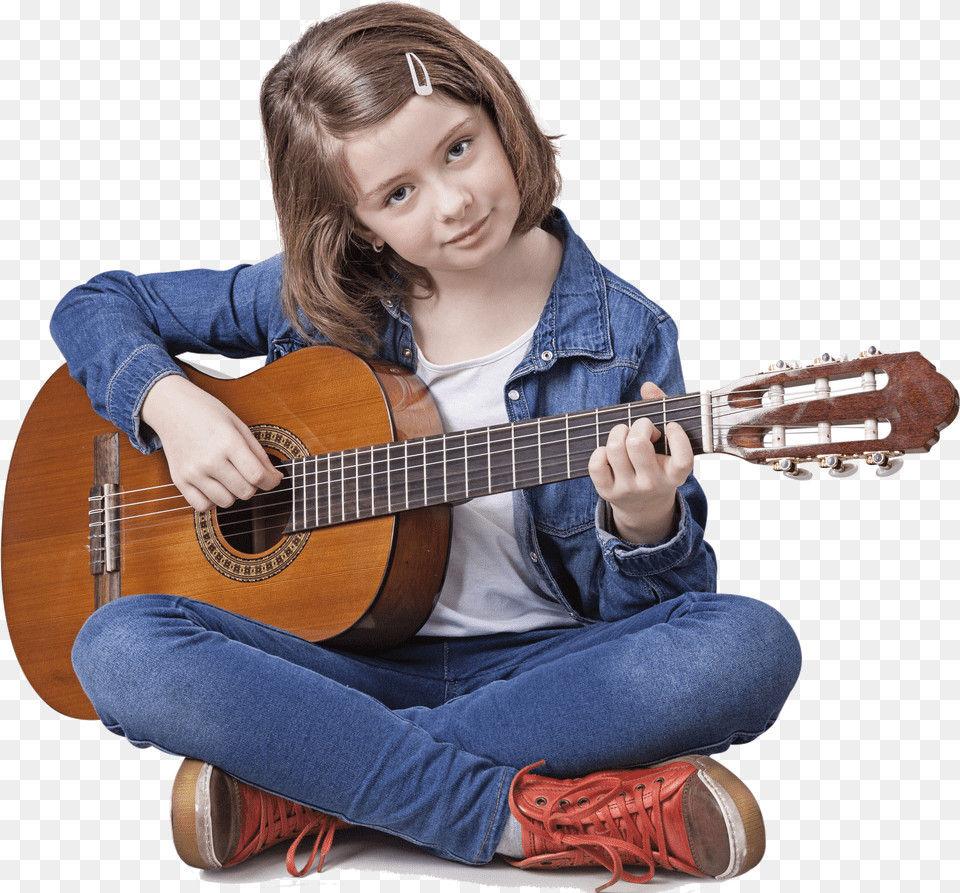 Girl Acoustic Sitting Transparent Free Png Download