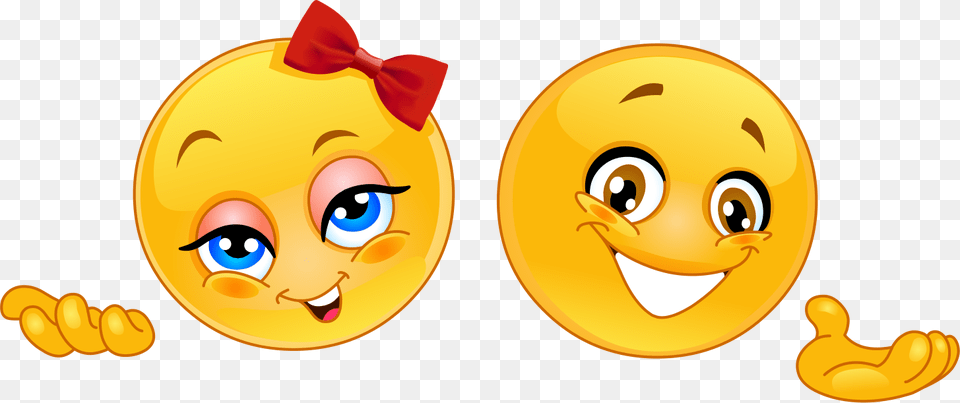 Girl And Boy Emoji 2 Decal Presenter Smiley, Food, Sweets, Baby, Person Png Image