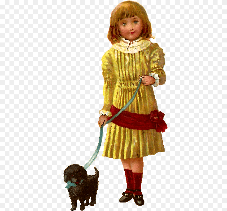 Girl And Dog Image Girl, Child, Female, Person, Face Free Png Download