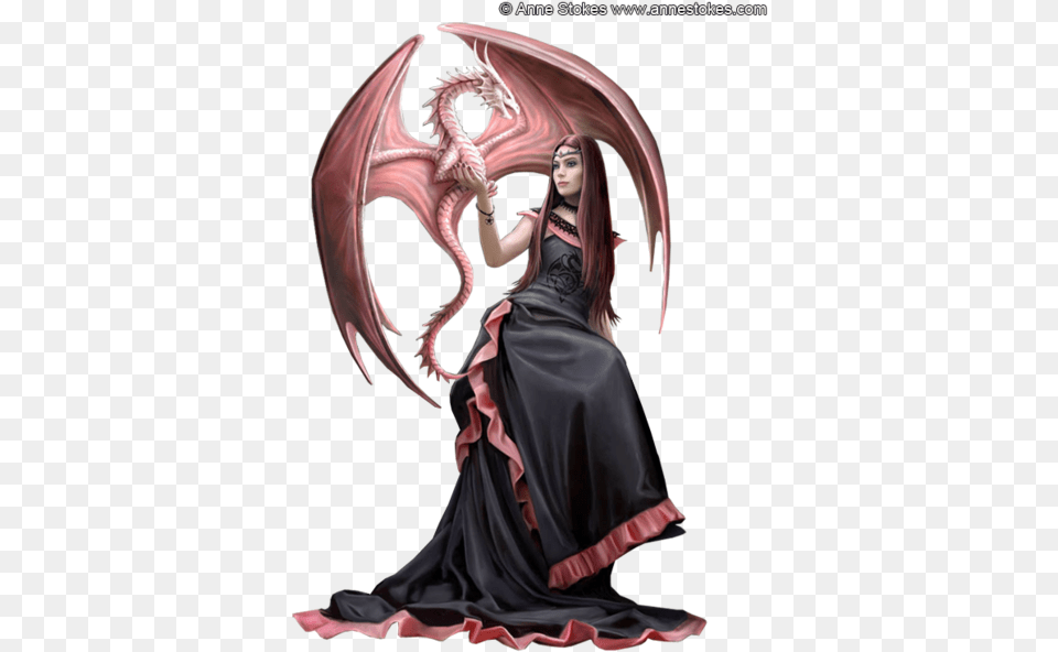 Girl And Dragon Official Psds Anne Stokes, Adult, Bride, Female, Person Free Transparent Png