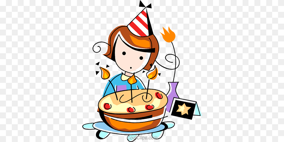 Girl And Her Birthday Cake Royalty Vector Clip Art, Person, Birthday Cake, Clothing, Cream Png