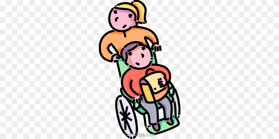 Girl And Her Physically Challenged Brothe Royalty Vector Clip, Chair, Furniture, Wheelchair, Baby Png Image