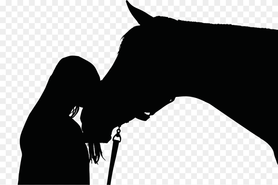 Girl And Horse Silhouette Clip Arts Horse And Human Silhouette, Animal, Mammal Free Png