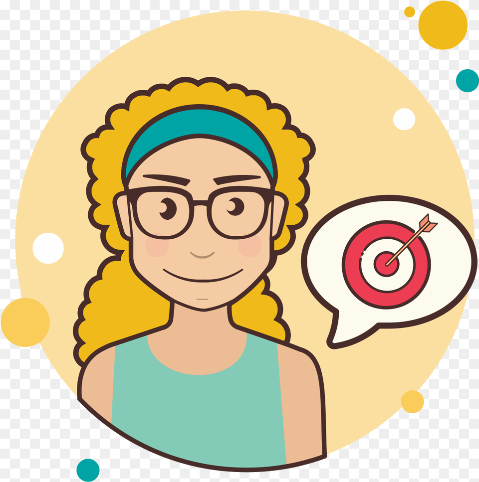 Girl And Target Icon Old Lady Reading Cartoon, Cap, Clothing, Hat, Baby Free Transparent Png