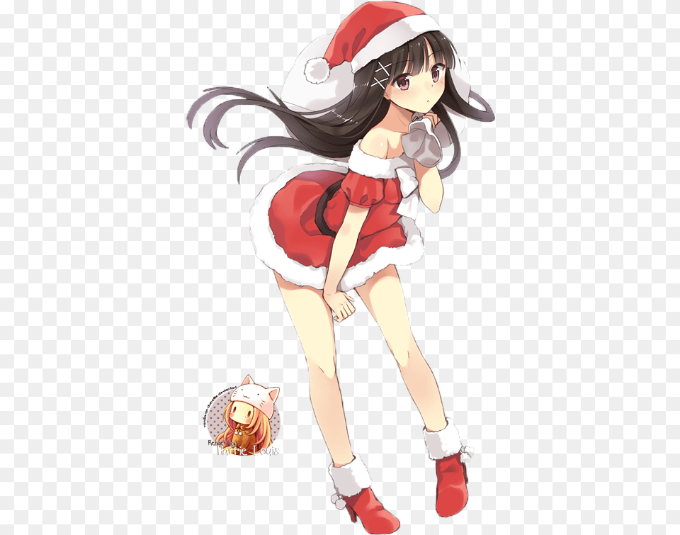 Girl Anime Christmas, Book, Comics, Publication, Baby Free Transparent Png