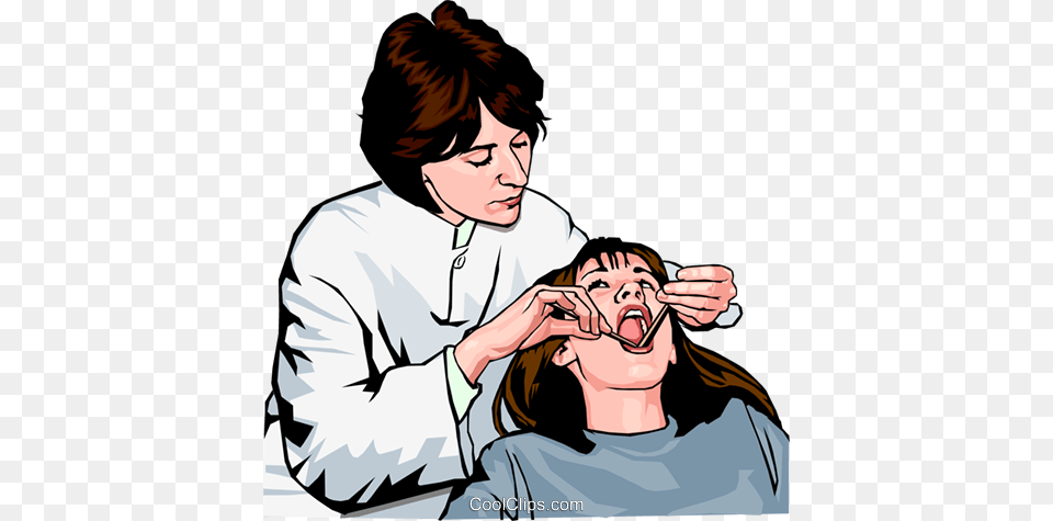 Girl At Dentist Royalty Vector Clip Art Illustration Medical And Dental Clipart, Adult, Person, Man, Male Free Transparent Png
