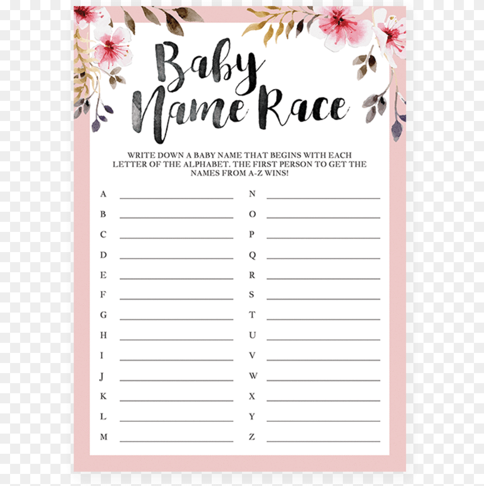 Girl Baby Shower Name Game Printable By Littlesizzle Baby Shower Emoji Pictionary, Page, Text Free Transparent Png