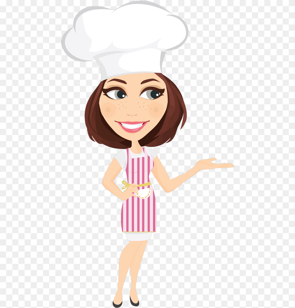Girl Baker Female Baker Cartoon, Person, Face, Head, Doll Free Transparent Png