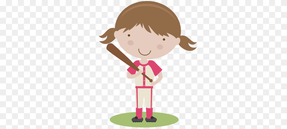 Girl Baseball Player Svg Scrapbook Title Clipart Girl Baseball Player, People, Person, Cleaning, Baby Free Transparent Png