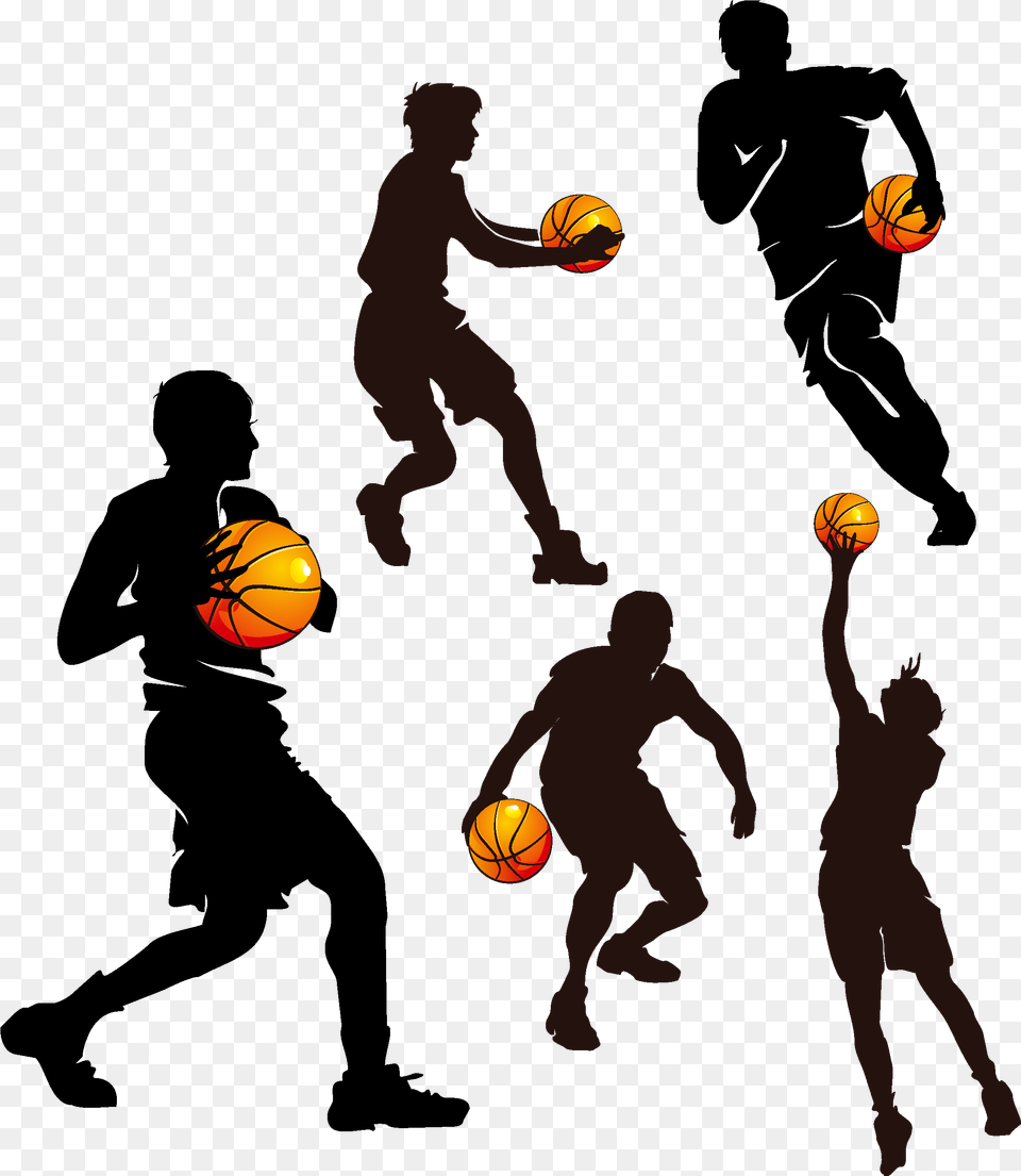 Girl Basketball Player Silhouette Basketball Silhouette Sports Clip Art, Adult, Volleyball, Sport, Person Free Transparent Png
