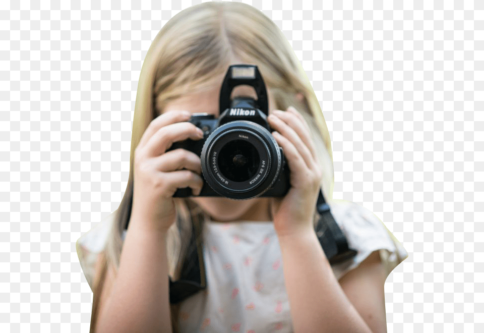 Girl Behind Camera, Photography, Electronics, Person, Female Png Image