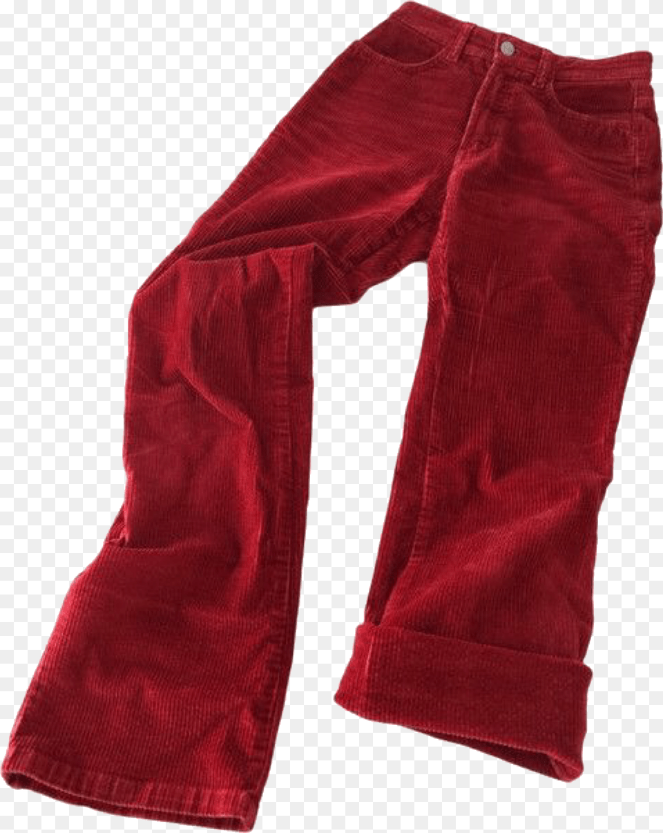 Girl Bellbottom Pant Moodboard Red, Clothing, Pants, Velvet, Knitwear Png