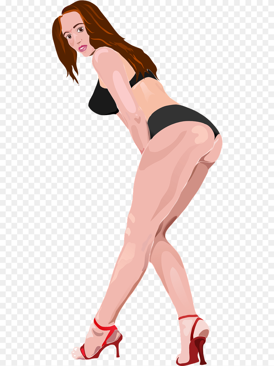 Girl Bent Over, Adult, Shoe, Person, High Heel Free Png