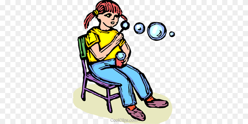 Girl Blowing Bubbles Royalty Vector Clip Art Illustration, Photography, Baby, Person, People Free Png Download