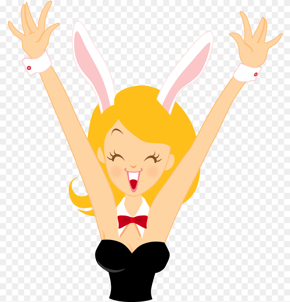 Girl Bunny Happy Icon Happy Icon Cartoon, Baby, Person, Face, Head Png