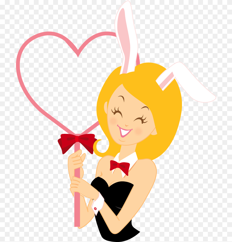 Girl Bunny Heart Icon Girl With Heart, Baby, Person, Face, Head Png Image