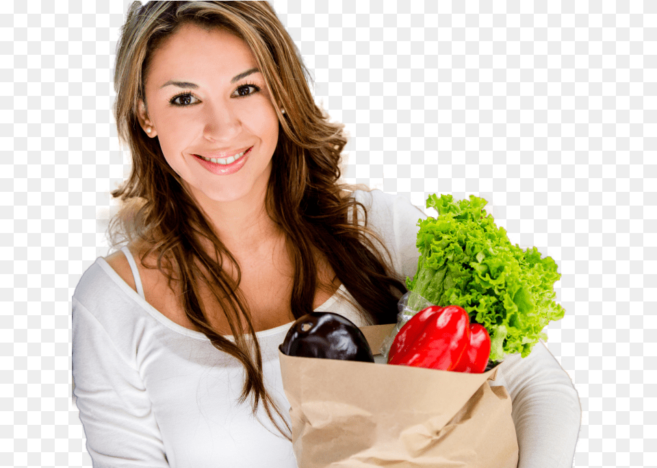 Girl Buying Vegetables And Fruits, Adult, Person, Woman, Female Png Image
