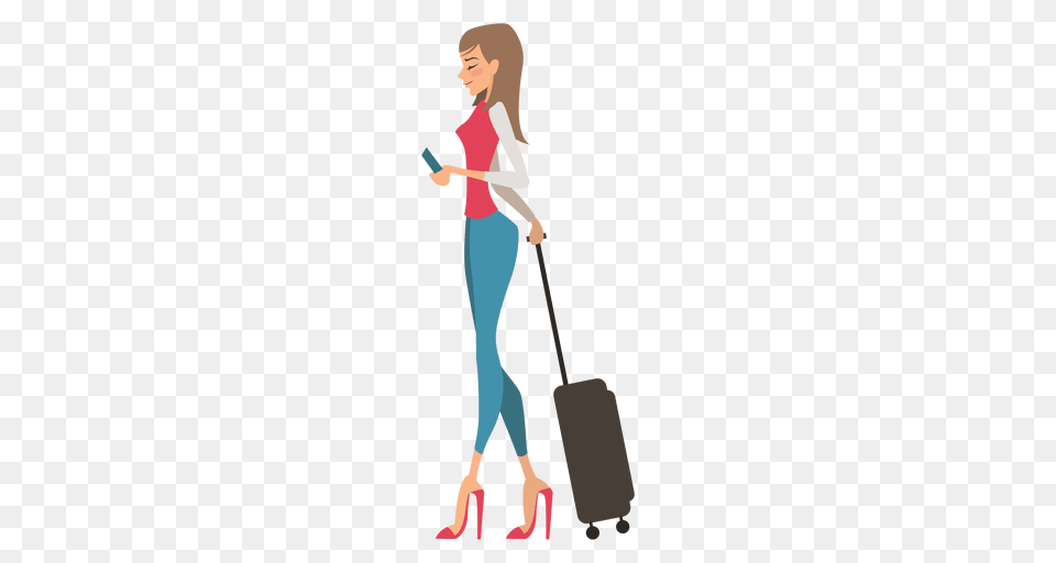 Girl Carrying Luggage, Adult, Female, Person, Woman Free Png