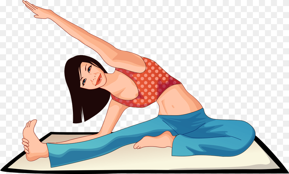 Girl Cartoon Arms And Legs Fitness Watercolor Girl, Person, Stretch, Woman, Adult Free Png Download
