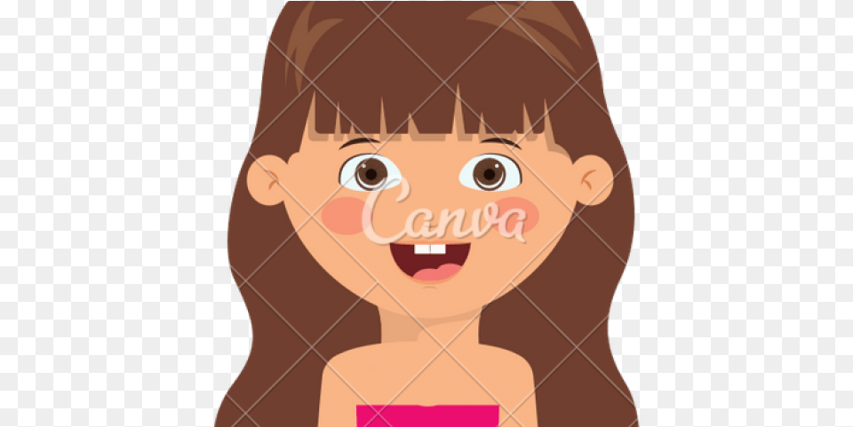 Girl Cartoon Faces Girl Cartoon Happy, Photography, Head, Person, Baby Png Image