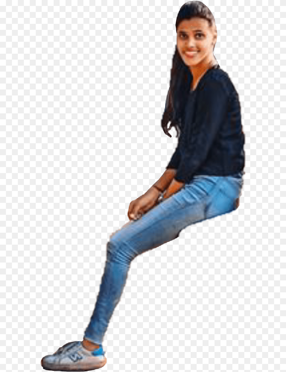 Girl Cb Edits Background Girl, Clothing, Sneaker, Sitting, Footwear Free Png Download