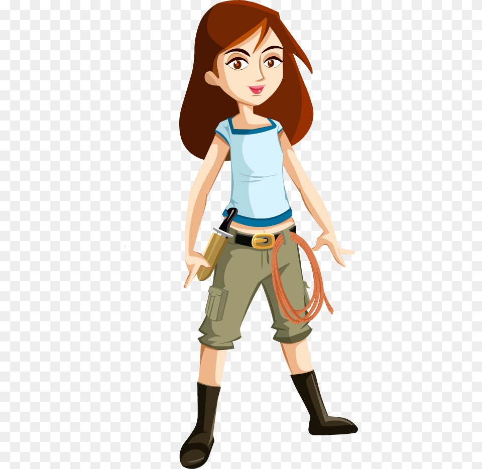 Girl Character, Shorts, Boy, Child, Clothing Free Png