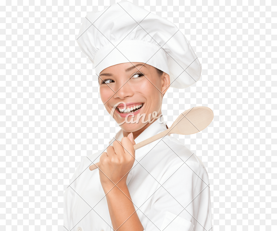 Girl Chef Clipart Chef, Clothing, Cutlery, Hat, Spoon Free Png