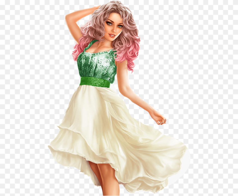 Girl Chica Lady Woman Cartoon Caricatura Mujer Vi Nina Tubes, Adult, Person, Gown, Formal Wear Png