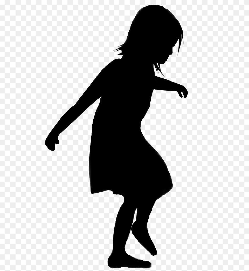 Girl Child People Silhouette Black Vipshoutout Girl Child Silhouette, Gray Free Png