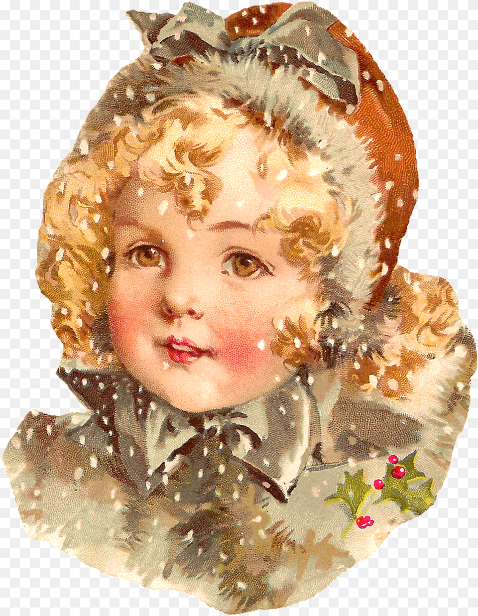 Girl Christmas Snow Maud Humphrey, Baby, Bonnet, Clothing, Hat Free Transparent Png