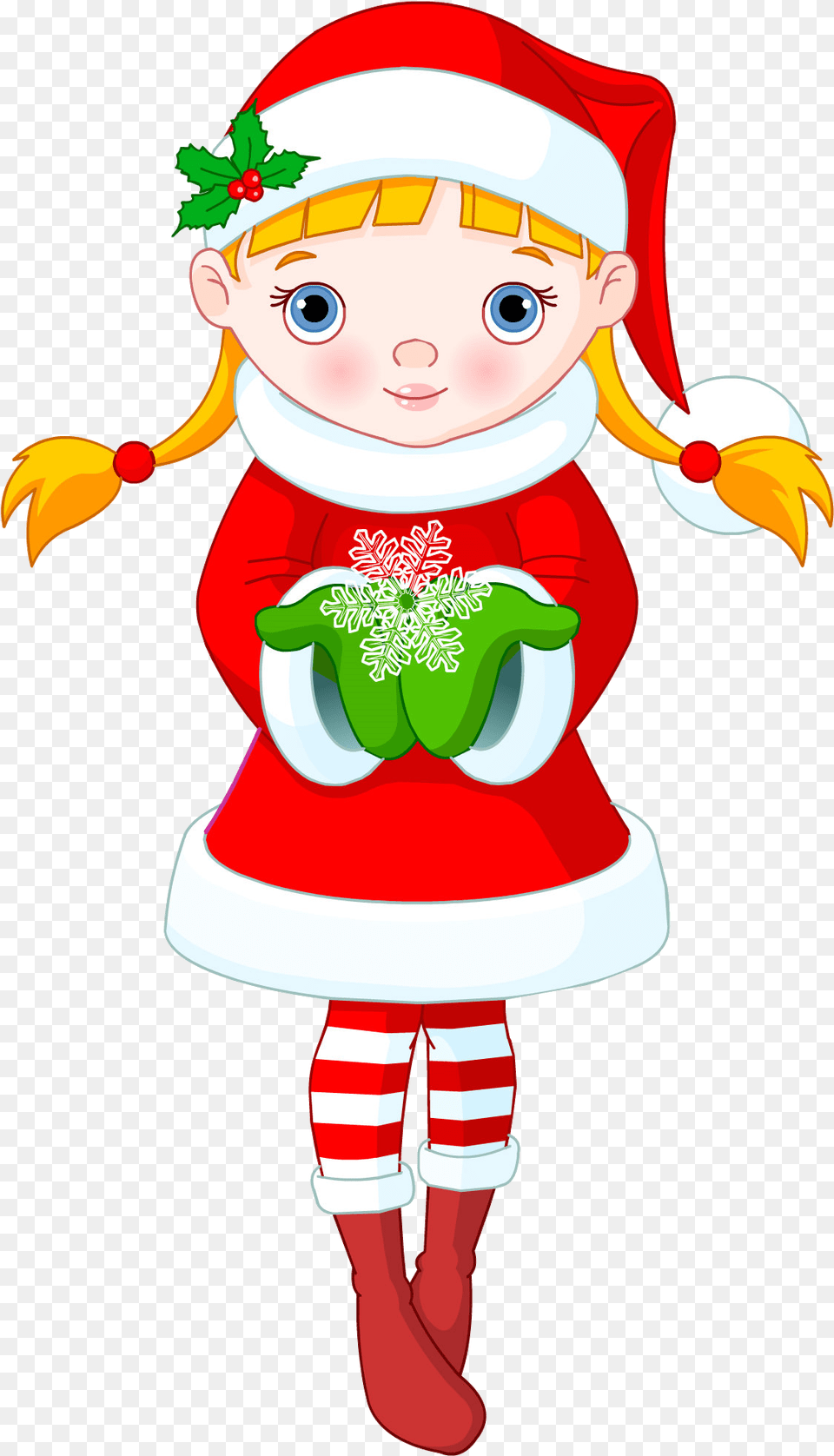 Girl Christmas Transparent Cartoon Clipart Little Girl Christmas Clipart, Elf, Baby, Person, Face Free Png