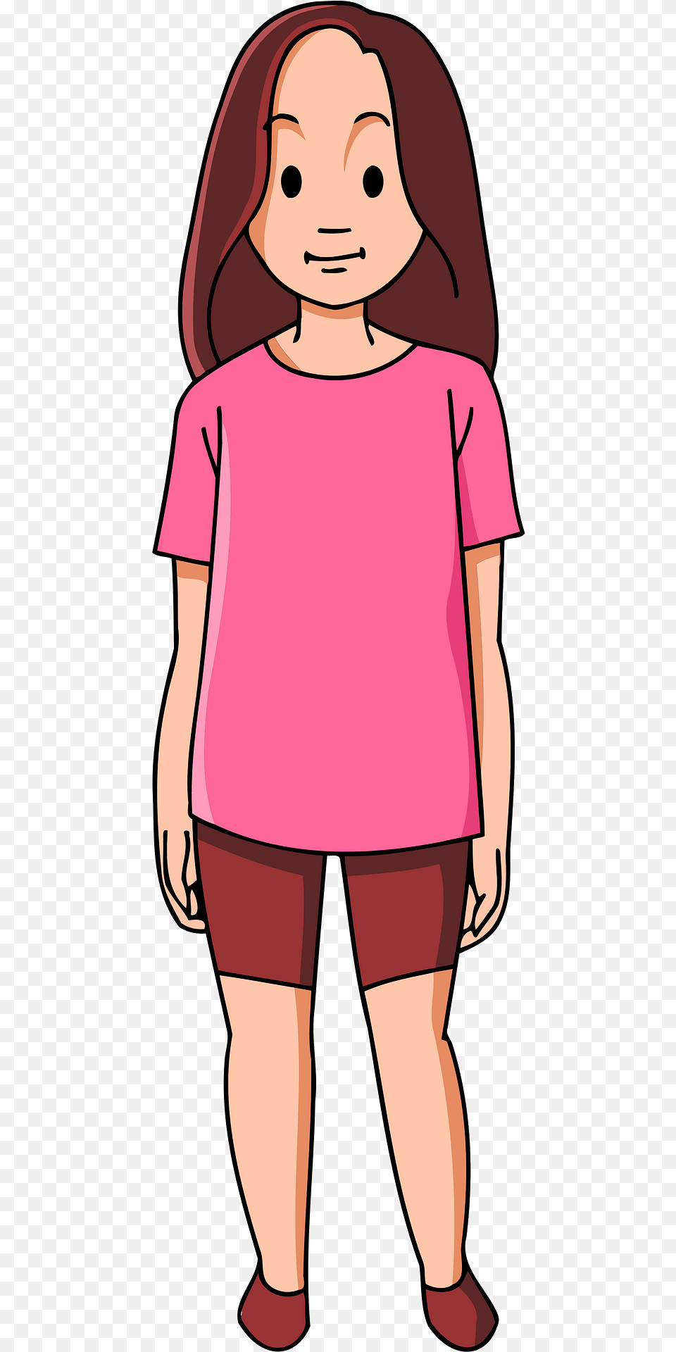 Girl Clipart, Clothing, Person, Shorts, Face Free Png Download