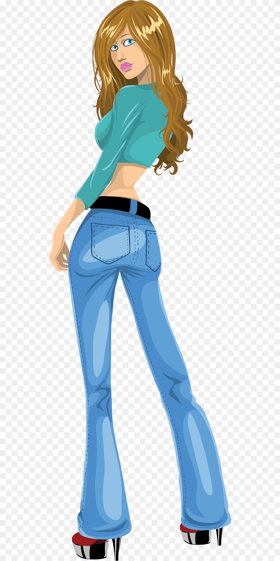 Girl Clipart, Clothing, Pants, Jeans, Teen Png
