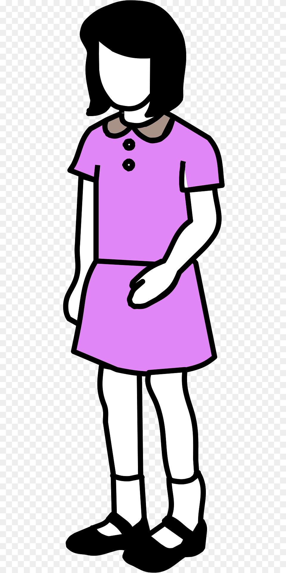 Girl Clipart, Purple, Child, Female, Person Free Transparent Png