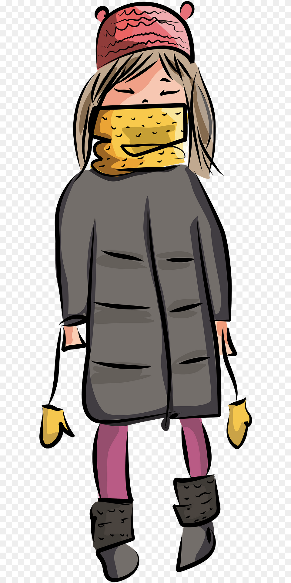 Girl Clipart, Book, Clothing, Coat, Comics Free Png