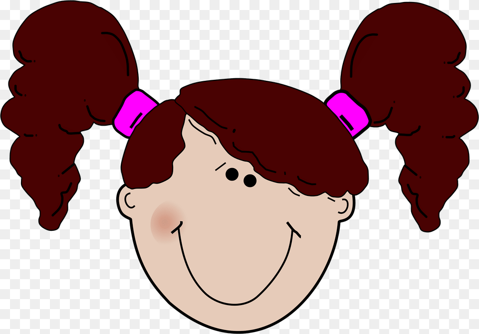 Girl Clipart, Baby, Person, Face, Head Png Image