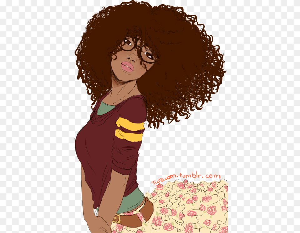 Girl Clipart Curly Hair Curly Hair Woman Cartoon, Book, Comics, Publication, Adult Free Png