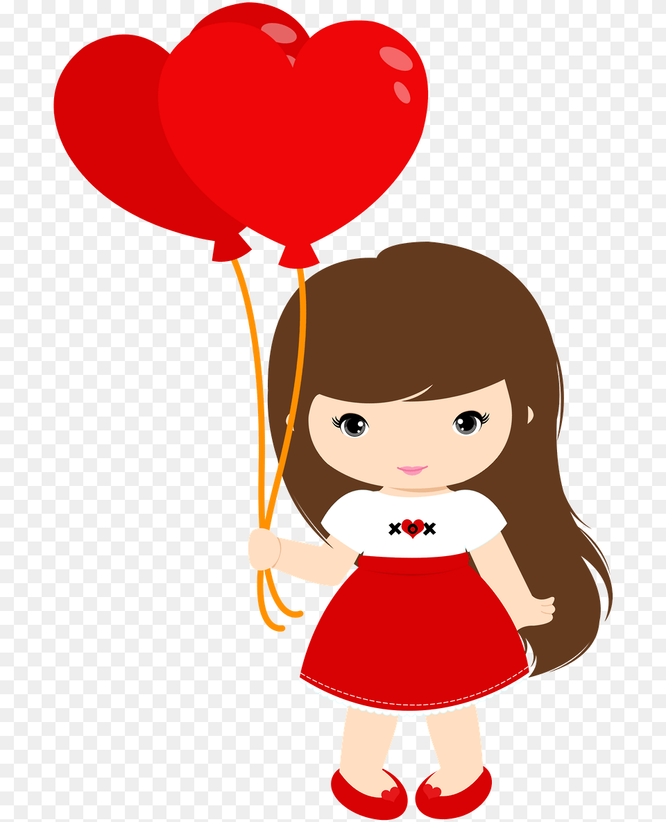 Girl Clipart Girls Clips Cute Images Baby Design Valentines Day Girl Clipart, Balloon, Person, Face, Head Png Image