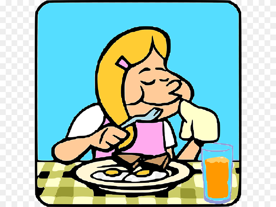 Girl Clipart Lunch, Cutlery, Baby, Person, Eating Free Png