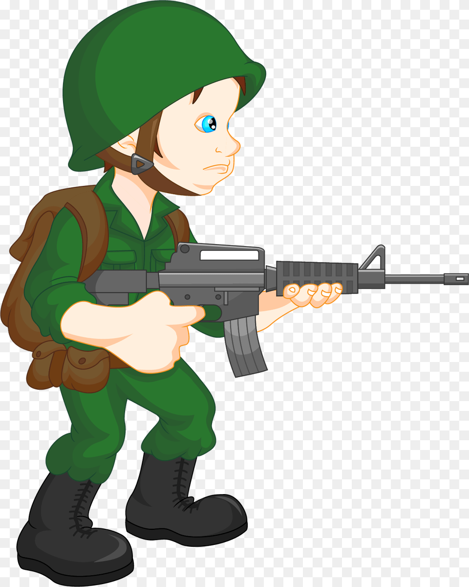 Girl Clipart Soldier, Firearm, Gun, Rifle, Weapon Png